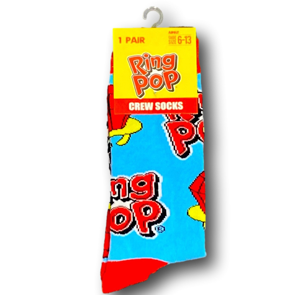 3/$20 Ring Pop Retro Candy Funny Novelty Crew Socks - NWT